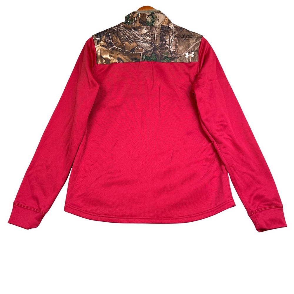 Under Armour Realtree Camo 1/4 Zip Fleece Pullover Womens Medium Full Zip Pink - Picture 2 of 8